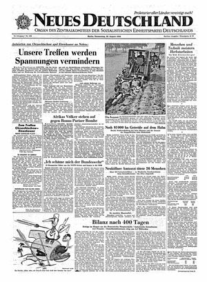 Neues Deutschland Online-Archiv vom 20.08.1959