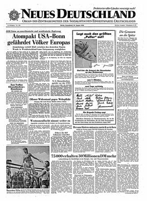 Neues Deutschland Online-Archiv vom 22.08.1959