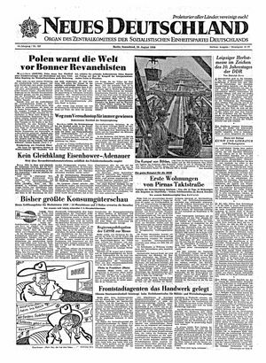 Neues Deutschland Online-Archiv vom 29.08.1959