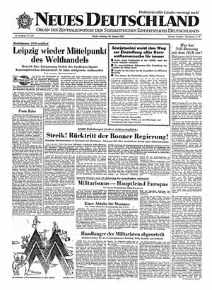 Neues Deutschland Online-Archiv vom 30.08.1959