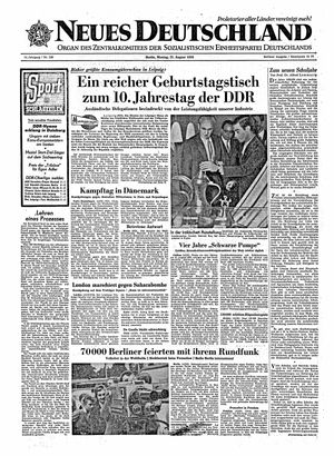 Neues Deutschland Online-Archiv vom 31.08.1959