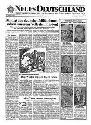 Neues Deutschland Online-Archiv vom 01.09.1959