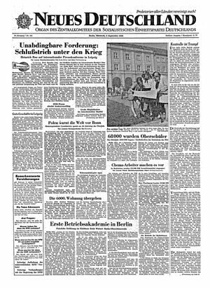 Neues Deutschland Online-Archiv vom 02.09.1959