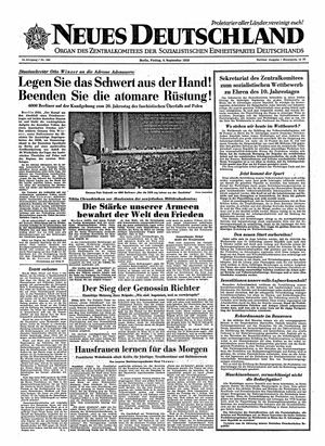 Neues Deutschland Online-Archiv vom 04.09.1959