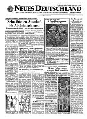 Neues Deutschland Online-Archiv vom 08.09.1959
