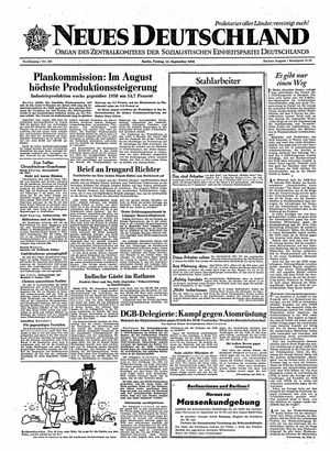 Neues Deutschland Online-Archiv vom 11.09.1959