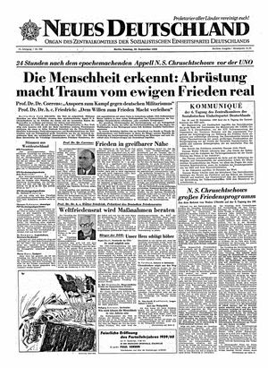 Neues Deutschland Online-Archiv vom 20.09.1959
