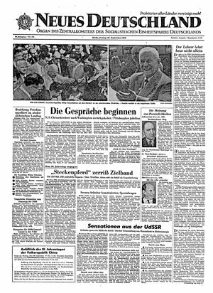 Neues Deutschland Online-Archiv vom 25.09.1959