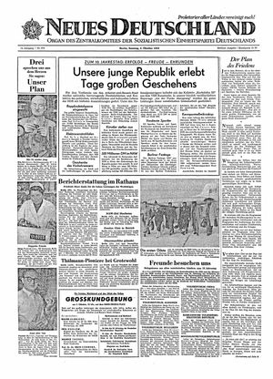 Neues Deutschland Online-Archiv on Oct 4, 1959