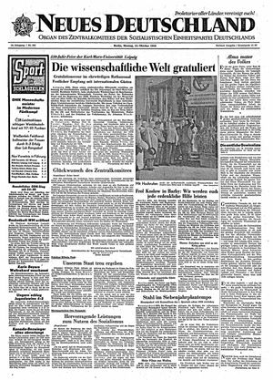 Neues Deutschland Online-Archiv vom 12.10.1959