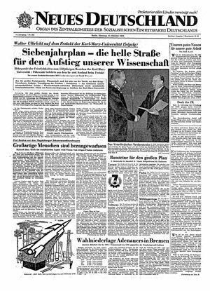 Neues Deutschland Online-Archiv vom 13.10.1959