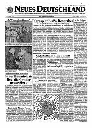Neues Deutschland Online-Archiv on Oct 15, 1959