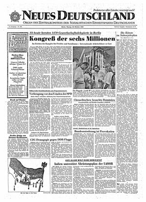 Neues Deutschland Online-Archiv vom 26.10.1959