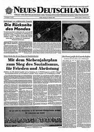 Neues Deutschland Online-Archiv vom 27.10.1959