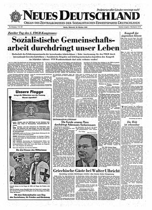Neues Deutschland Online-Archiv vom 28.10.1959