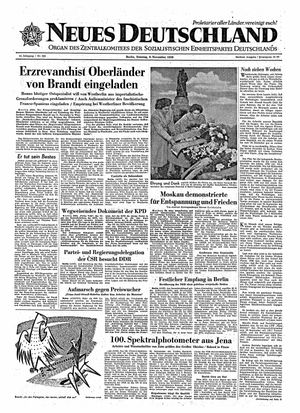 Neues Deutschland Online-Archiv vom 08.11.1959