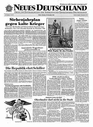Neues Deutschland Online-Archiv vom 10.11.1959