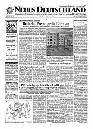 Neues Deutschland Online-Archiv on Nov 16, 1959