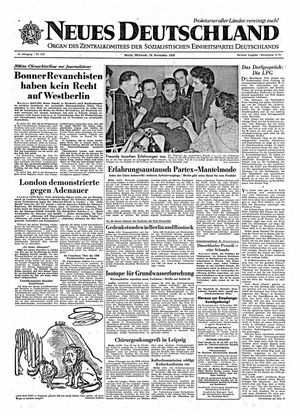Neues Deutschland Online-Archiv on Nov 18, 1959
