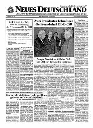 Neues Deutschland Online-Archiv vom 21.11.1959