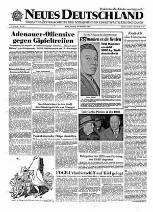 Neues Deutschland Online-Archiv vom 29.11.1959