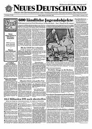 Neues Deutschland Online-Archiv vom 30.11.1959