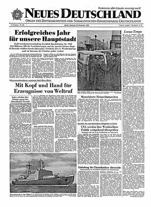 Neues Deutschland Online-Archiv vom 22.12.1959