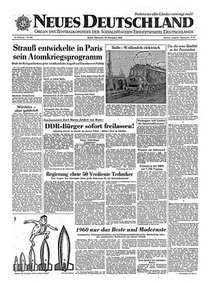 Neues Deutschland Online-Archiv on Dec 23, 1959