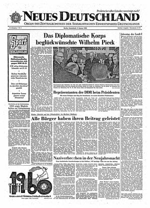 Neues Deutschland Online-Archiv vom 02.01.1960