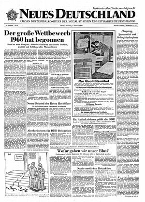 Neues Deutschland Online-Archiv vom 05.01.1960