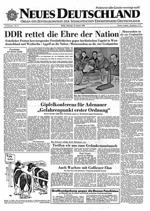 Neues Deutschland Online-Archiv vom 12.01.1960
