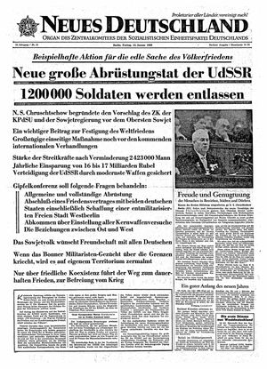 Neues Deutschland Online-Archiv vom 15.01.1960