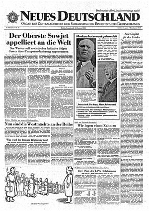 Neues Deutschland Online-Archiv vom 16.01.1960