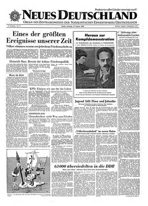 Neues Deutschland Online-Archiv vom 17.01.1960
