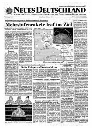 Neues Deutschland Online-Archiv vom 22.01.1960