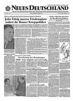 Neues Deutschland Online-Archiv vom 23.01.1960