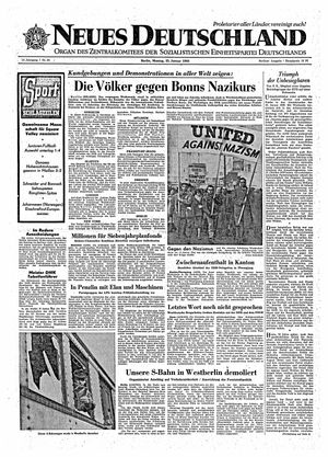 Neues Deutschland Online-Archiv vom 25.01.1960