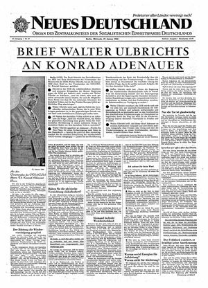 Neues Deutschland Online-Archiv vom 27.01.1960