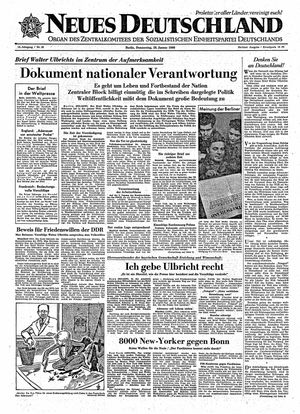 Neues Deutschland Online-Archiv vom 28.01.1960