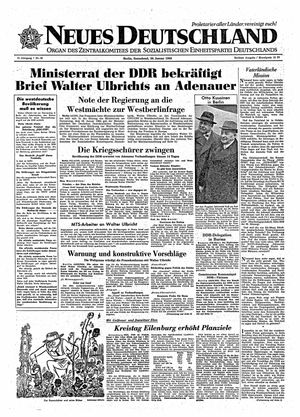 Neues Deutschland Online-Archiv vom 30.01.1960