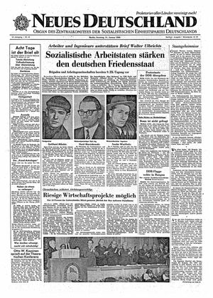 Neues Deutschland Online-Archiv vom 31.01.1960