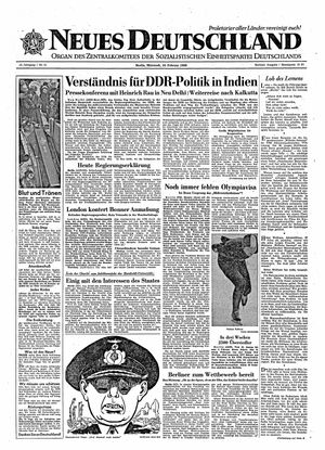 Neues Deutschland Online-Archiv vom 10.02.1960