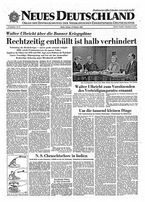 Neues Deutschland Online-Archiv vom 12.02.1960