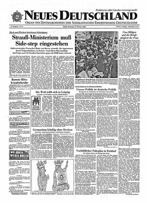 Neues Deutschland Online-Archiv vom 16.02.1960