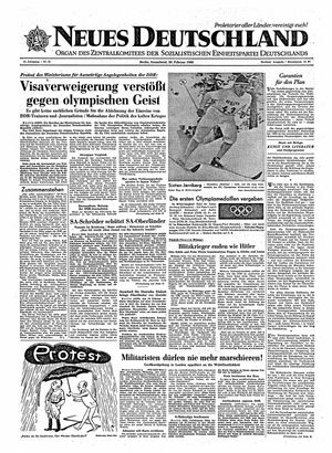 Neues Deutschland Online-Archiv vom 20.02.1960