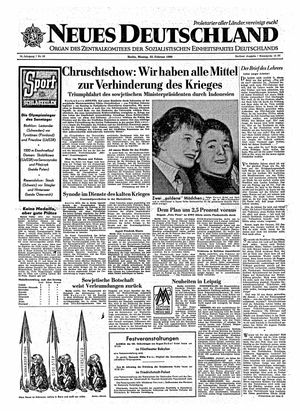Neues Deutschland Online-Archiv vom 22.02.1960