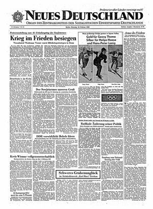Neues Deutschland Online-Archiv vom 23.02.1960