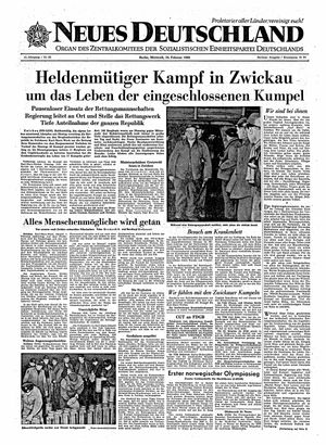 Neues Deutschland Online-Archiv vom 24.02.1960
