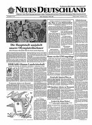 Neues Deutschland Online-Archiv vom 03.03.1960