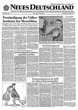 Neues Deutschland Online-Archiv vom 04.03.1960